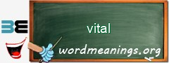 WordMeaning blackboard for vital